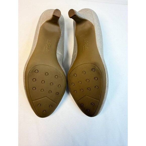 LifeStride Pumps Women Size 7.5M Gold Metallic Soft Cushion Heel Dressy Shoes - Picture 10 of 12